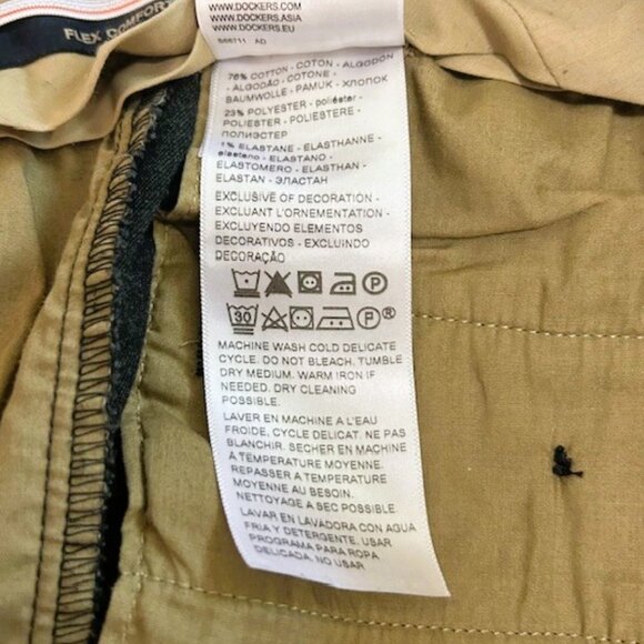 Dockers Mens Pants 34 30 Gray Flex Comfort Slim Fit Polyester Blend read - Picture 4 of 15